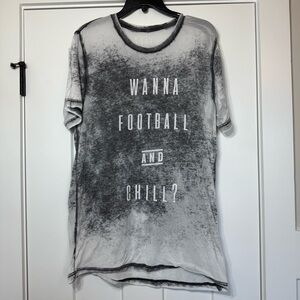 Live Love Gameday Wanna Football And Chill Blend Shirt Women’s Size Large